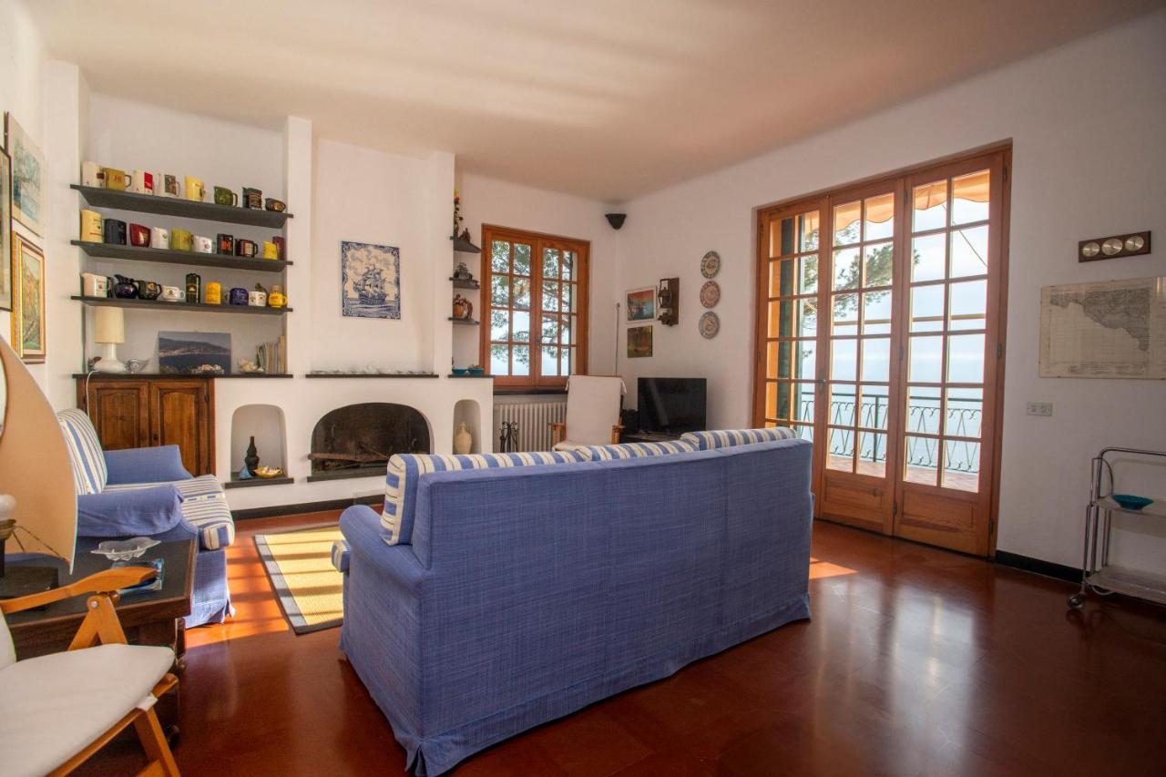 080 - La Villa Storica Il Vigneto 45B, Terrazza Sul Mare - Parcheggio Privato Gratis Moneglia Exterior foto